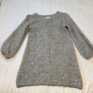Max Studio super soft Studio Gray Crew Neck Sweater Dress